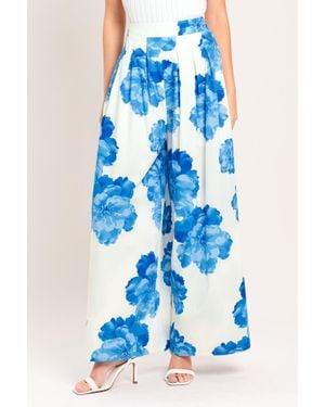 TRUEDAMES Tropic Woven Pants - Blue
