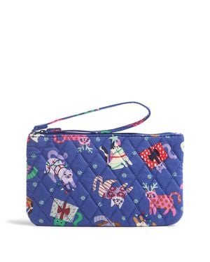 Vera Bradley Outlet Cotton Essential Wristlet - Blue
