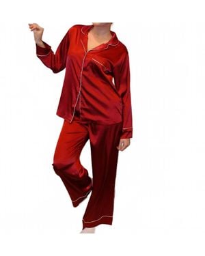 Zenana Holiday Pajama Set - Red
