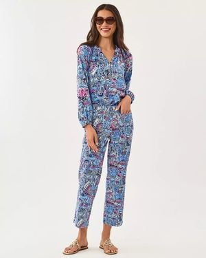 Lilly Pulitzer 27" Harleen High Rise Crop Jean - Pink