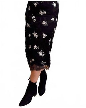 Vero Moda Rose Lace Skirt - Black