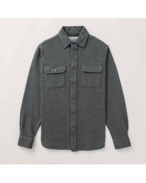 Schott Nyc Flannel Work Shirt - Gray