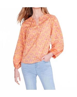 NIC+ZOE Susanna Swan Rays Top - Orange