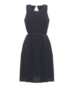Rrd Sleeveless Mini Dress With Cut-Out Detail And Matching Belt - Blue
