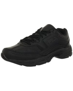 Fila Workshift Leather Memory Foam Running, Cross Training Shoes - Black