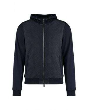 Moorer Hooded Bomber Jacket - Blue