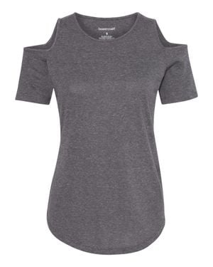 Boxercraft Cold Shoulder T-Shirt - Gray