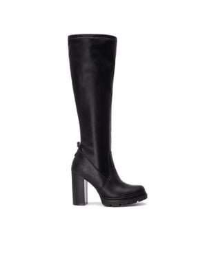 Xti Heeled Tall Boots Refresh Collection By - Black