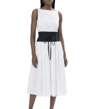 AREA STARS Two Tone Dress - White