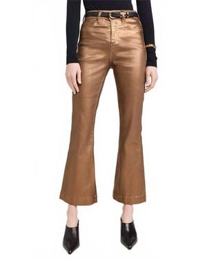 Veronica Beard Carson Ankle Flare Metallic Jeans - Black