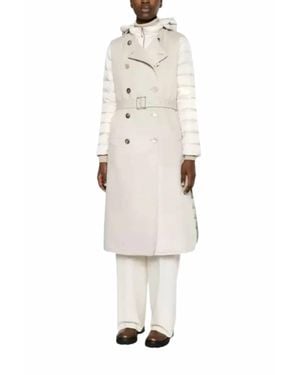 Moorer Layered Padded Coat - White