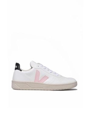 Veja Two-Tone Low-Top Sneakers - White