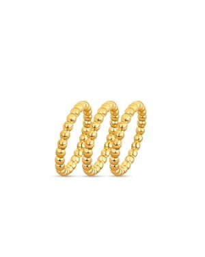 Ellie Vail Lucia Beaded Triple Ring Bracelet - Metallic