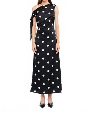 SOFIA The Label Polka Dot Maxi Dress - Black