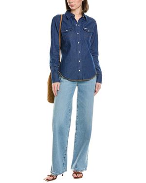 STAUD X Wrangler The Western Shirt - Blue