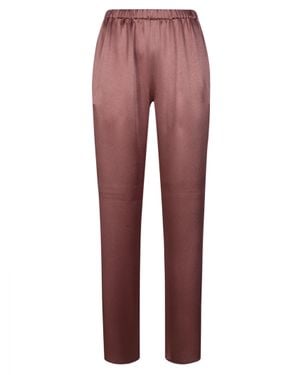 Antonelli Straight Leg Satin Finish Pants - Red