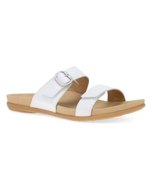 Dansko Justine Slide Sandals - White