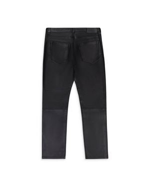Purple Brand Leather Relaxed Fit Pant Skinny Jeans - Gray