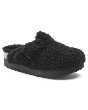 Papillio Boston Big Buckle Flex Platform Clog - Black