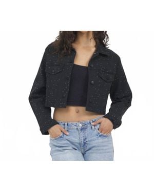 Vintage Havana Jean Jacket With Sparkle - Blue
