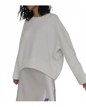 Rosa Clothing Soft Oversized Crew Neck Sweater - Gray