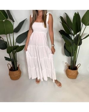Sole Linen Maxi Dress - White