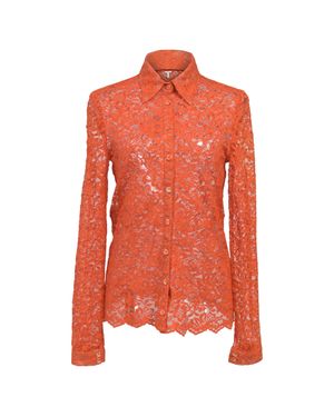 Erdem Cecilia Lace Shirt - Orange
