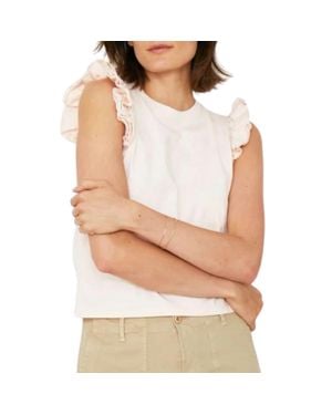 Kule Kik Sleeveless Crew Neck Top - White