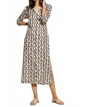 NIC+ZOE Button Front Dress - White