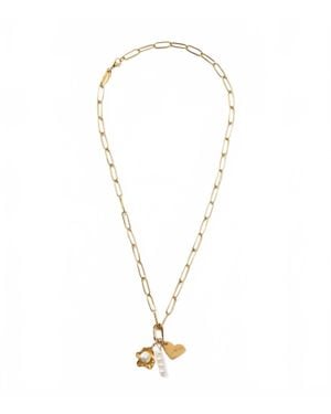 Farrah B Jewelry I Love You Mom Necklace - Metallic