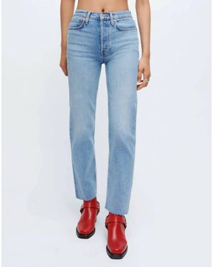 RE/DONE 70's Stove Pipe Straight Jeans - Blue