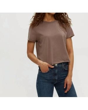 Michael Stars Jackie Crewneck Tee - Brown