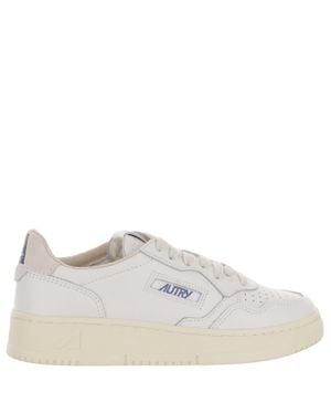 Autry Leather Sneakers With Subtle Perforations - White