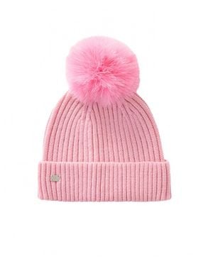 SOIA & KYO Amalie Knit Hat With Pom - Pink