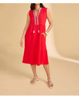 Fdj Cap Sleeve Tiered Midi Dress