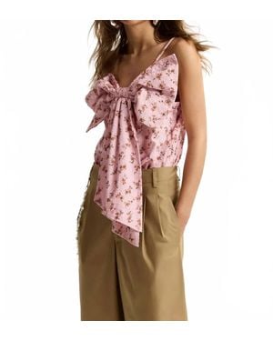 Essentiel Antwerp Jogs Large Bow Babydoll Top - Pink