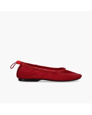 Alohas Gill Mesh Leather Ballet Flats - Red