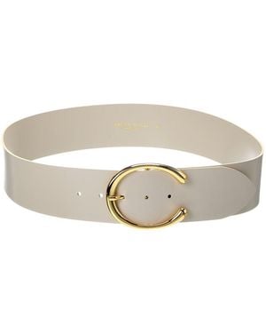 Bruno Magli Michaela Leather Belt - White