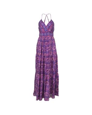 Ba&sh Kemi Open-Back Printed Maxi Dress - Purple