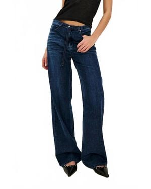 Rails Normandie Wide-Leg Denim Pant - Blue