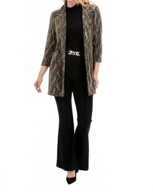 FRANK LYMAN Patterned Abstract Blazer - Black