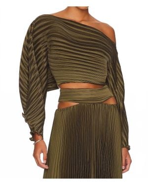 AIIFOS Sonya Pleated Top - Green