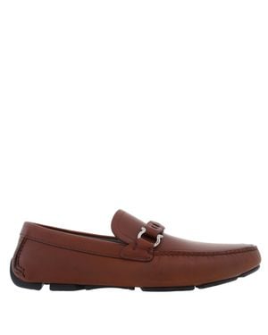 Ferragamo Ferragamo Stuart Gancini Leather Loafers - Brown