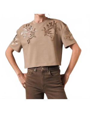 Le Jean Sequin Tee - Brown
