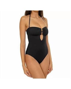 Becca Rock Buckle One-Piece Swimsuit - Black