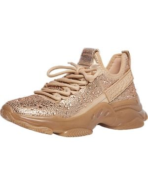 Steve Madden Maxima Rhinestone Chunky Casual And Fashion Sneakers - Brown