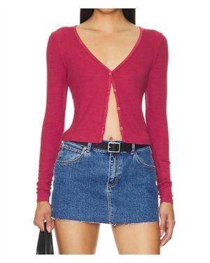 Lamade Sweet V Cardigan - Red