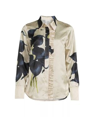 Hope for Flowers Frilled Button Down Top - White