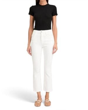 SPRWMN Pre-Loved Crop Flare Jean - White