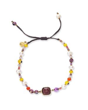 Tai Handmade Mixed Media Bracelet - Metallic